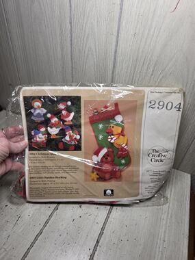 Vintage 1987 The Creative Circle Felt Ornament Kit 2904 Christmas Quackers NEW